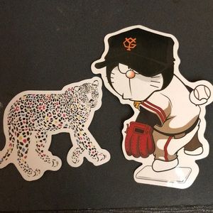 Two cat stickers